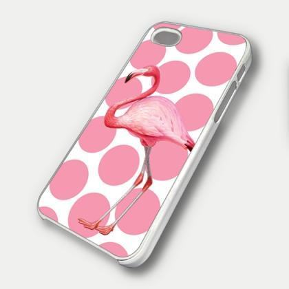 Pink Polka Dot Flamingo Iphone 6 Plus 6 5s 5c 5 4s..