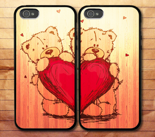 Love Bears Iphone 6 Plus 6 5s 5c 5 4s 4 Samsung Galaxy S6 S5 Mini S4 S3 Note 4 Couple Cases (2 Cases)