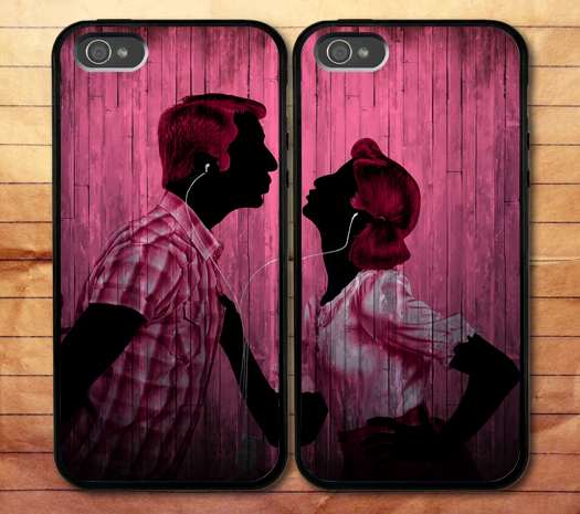 Pink Couple In Love Iphone 6 Plus 6 5s 5c 5 4s 4 Samsung Galaxy S6 S5 Mini S4 S3 Note 4 Couple Cases (2 Cases)