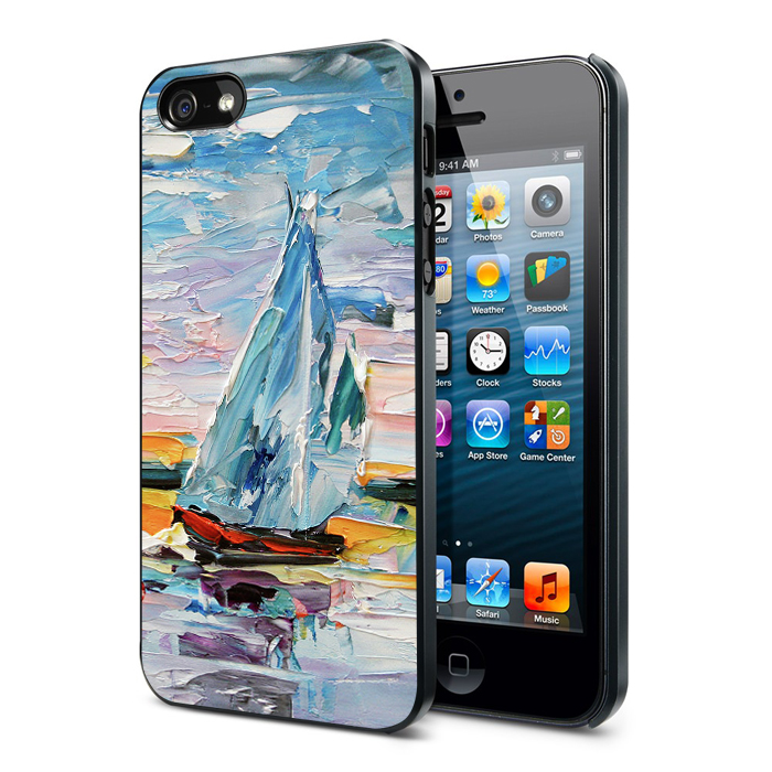Sea Sailboat Painting Iphone 6 Plus 6 5s 5c 5 4s 4 Samsung Galaxy S6 S5 Mini S4 S3 Note 4 Case